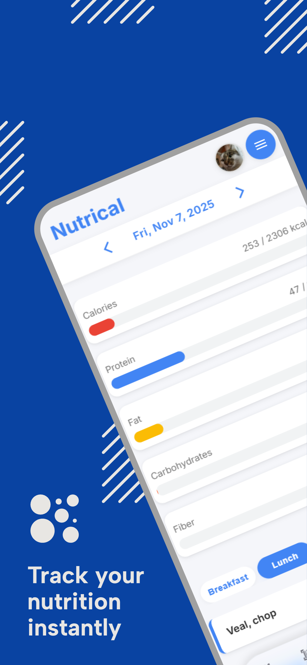 Nutrical - Main product screenshot demonstrating key features and user interface
