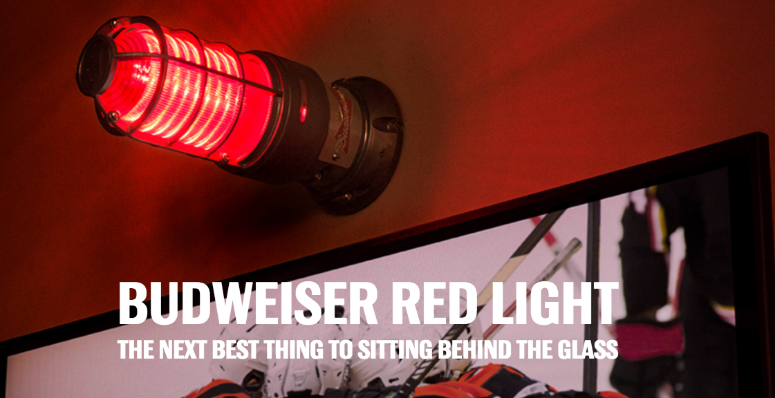 Budweiser Red Light Png Image - Bud Light Hockey Goal Light,Red