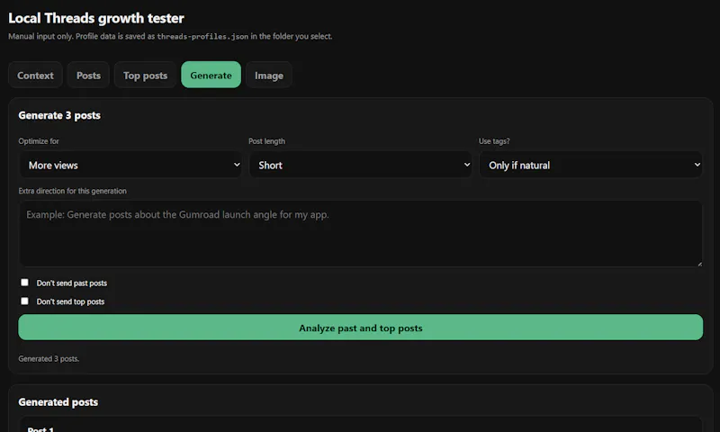 Threads Content Lab screenshot 4