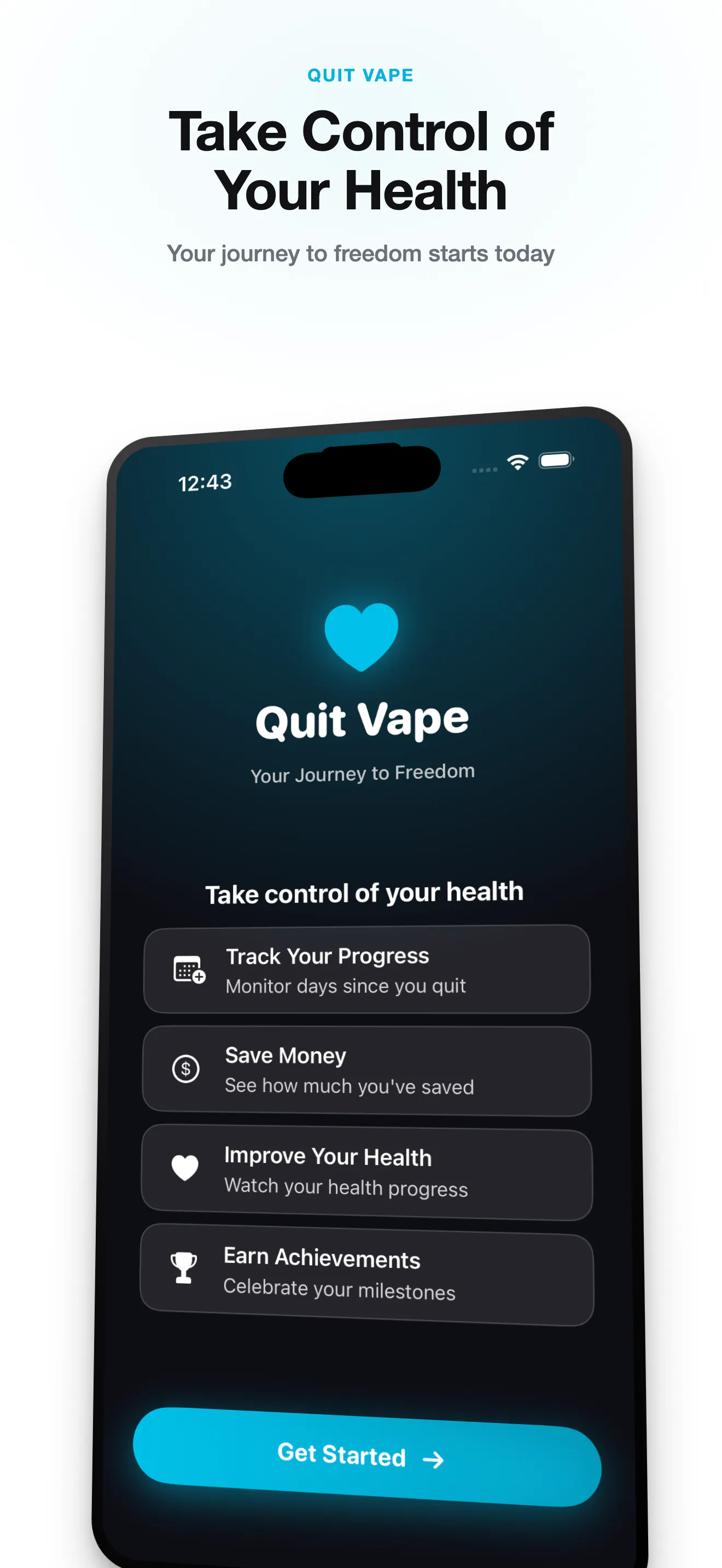 QuitVape 2.0 — Redesigned + Premium gallery image