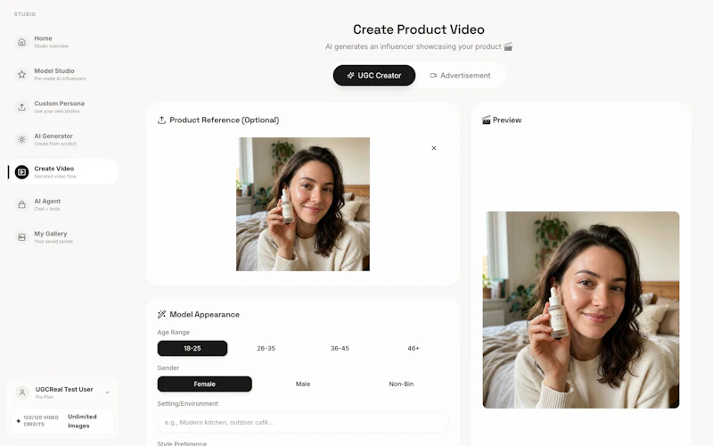 UGCReal — AI UGC That Looks Humanly Real screenshot 4