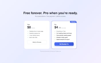 Readzip — Reading Time & Speed Tracker gallery image