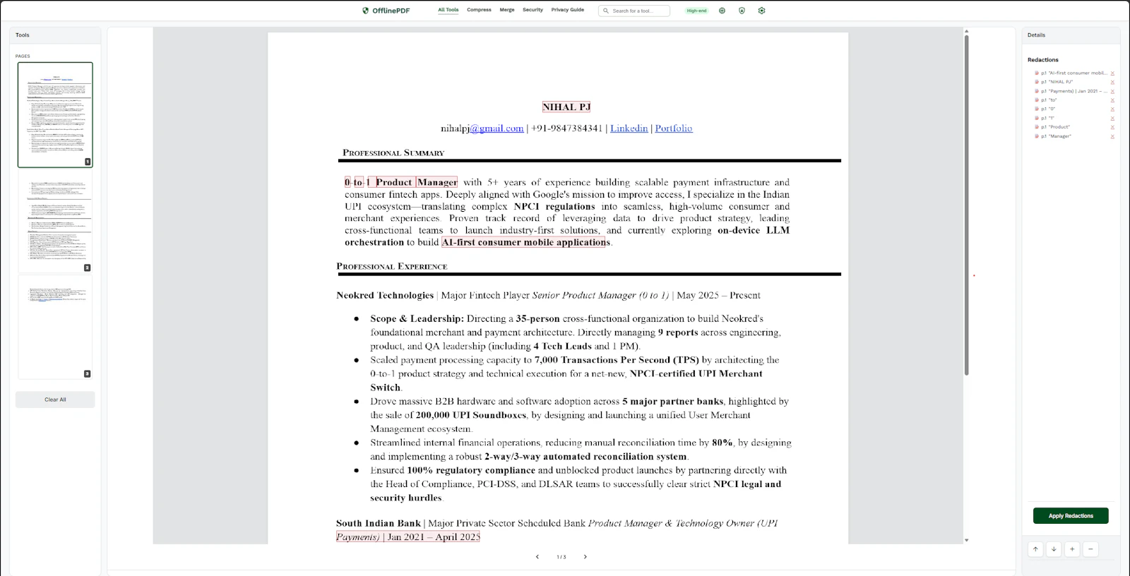 OfflinePDF screenshot 2
