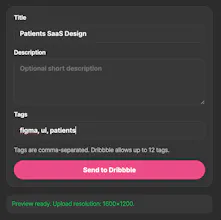 Dribbble ShotSender Plugin gallery image