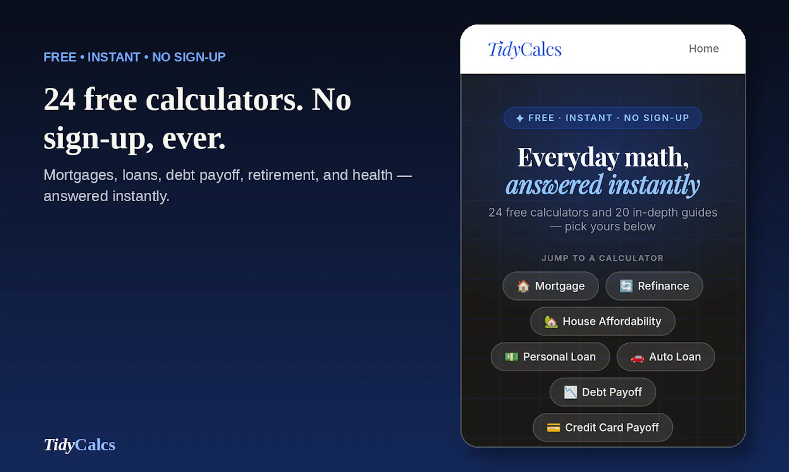 TidyCalcs screenshot 4