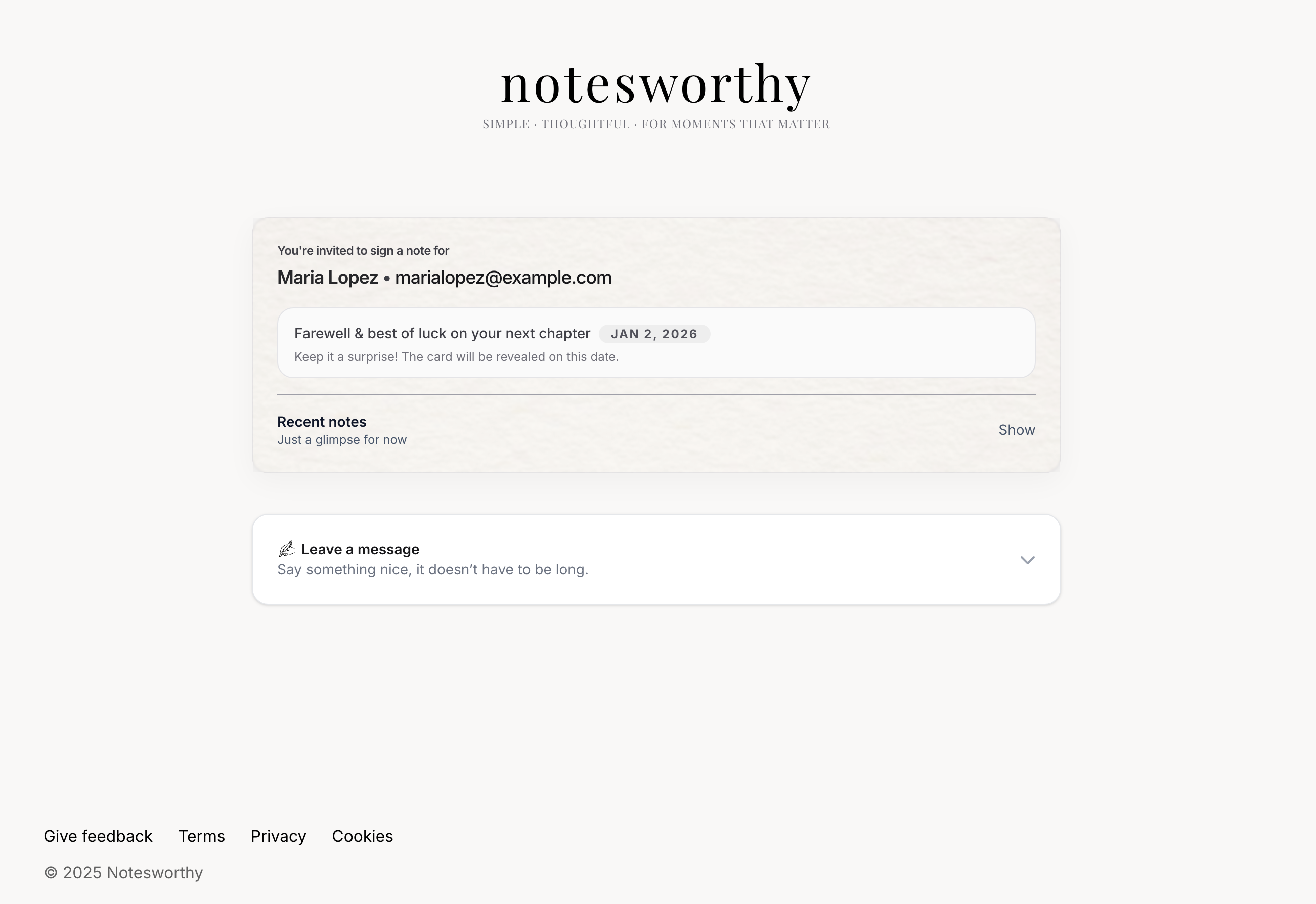 Notesworthy - Screenshot 2 showing product features and functionality