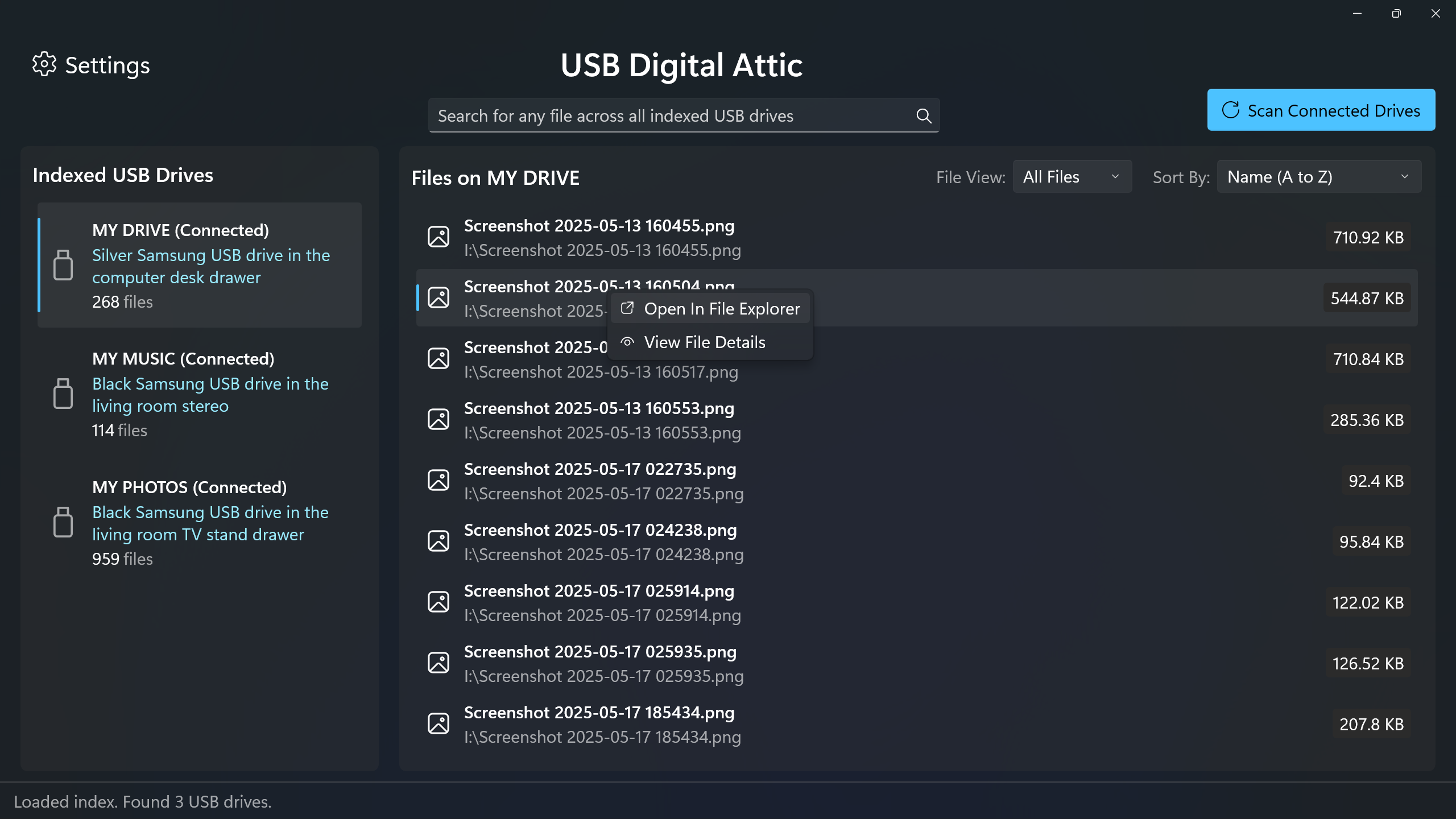 USB Digital Attic: Search Unplugged - Screenshot 3 showing product features and functionality