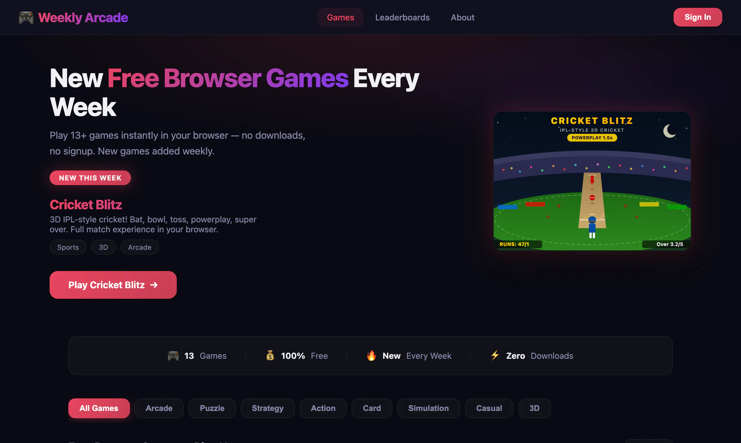 Banner del producto Weekly Arcade