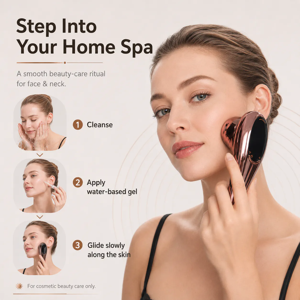 Home-Use Ultrasonic Beauty Device gallery image