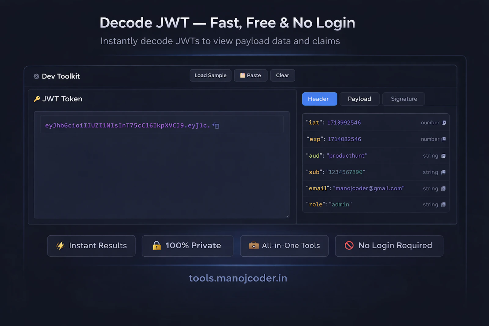 Dev Toolkit — Fast, Free & No Login screenshot 1