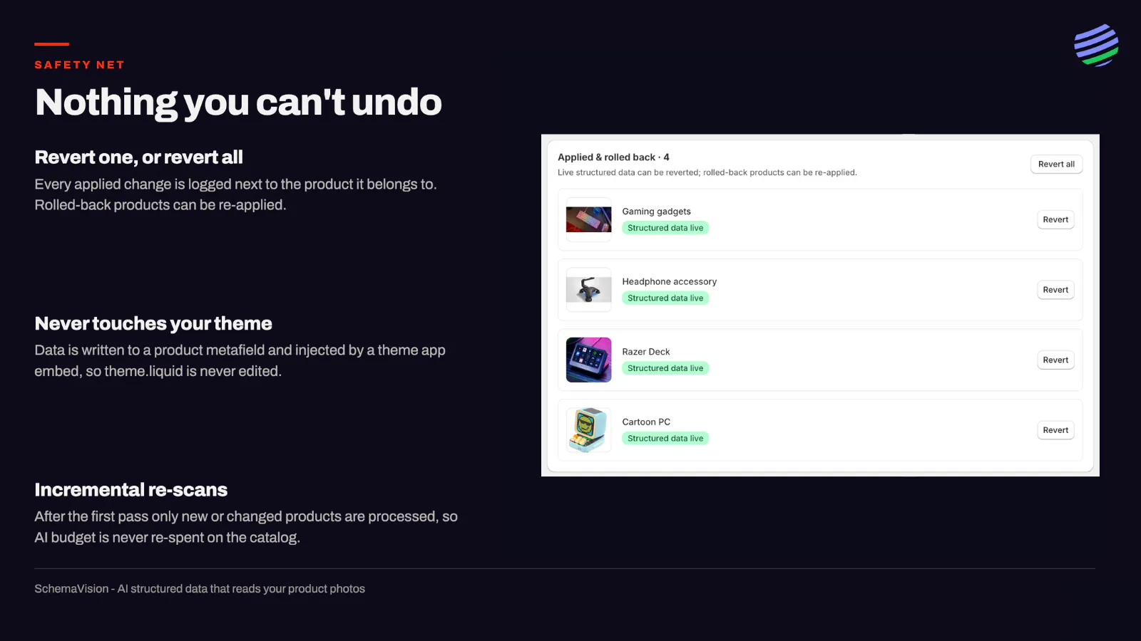 SchemaVision: AI search data in Shopify gallery image