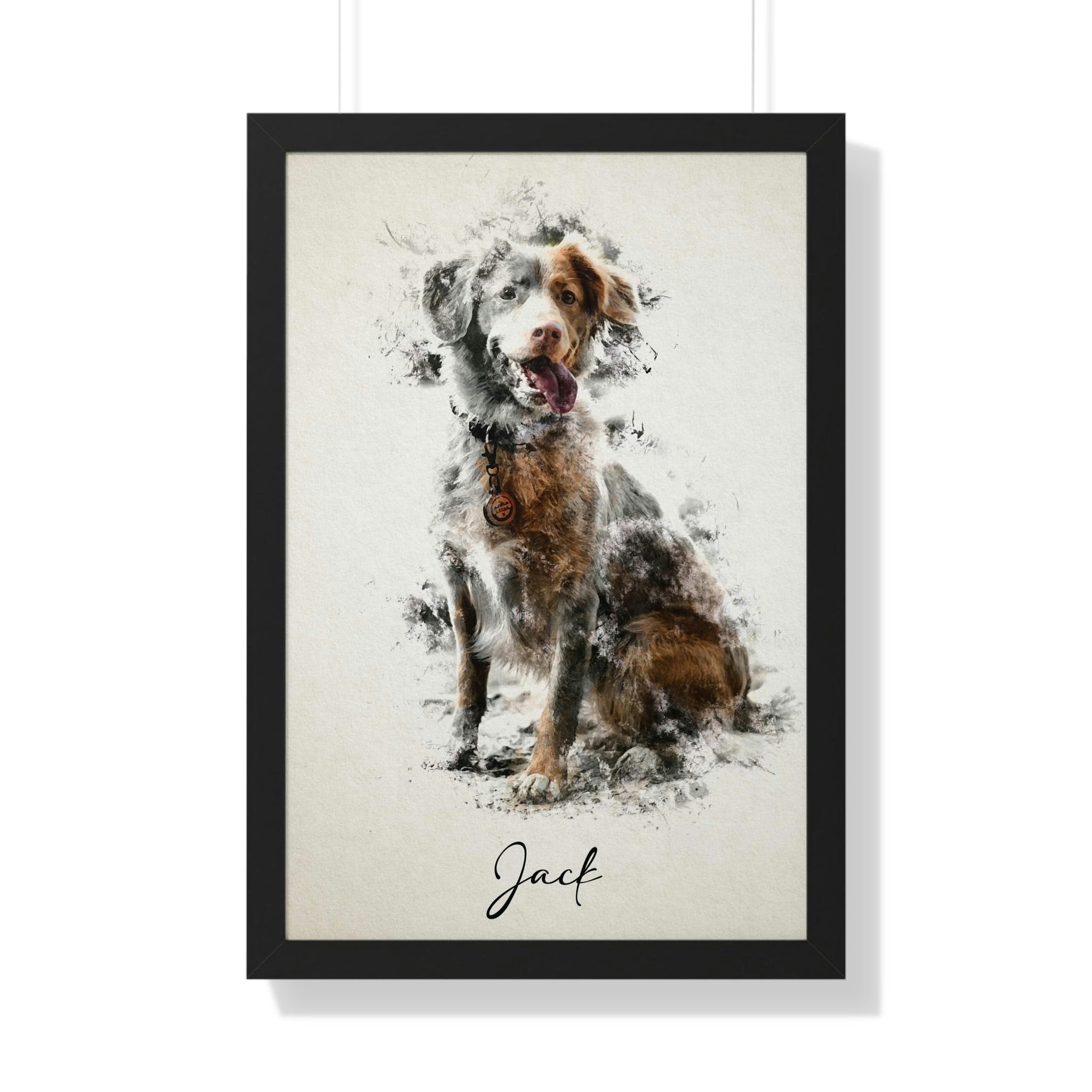 Dog Portrait - Pet Memorial Frame 