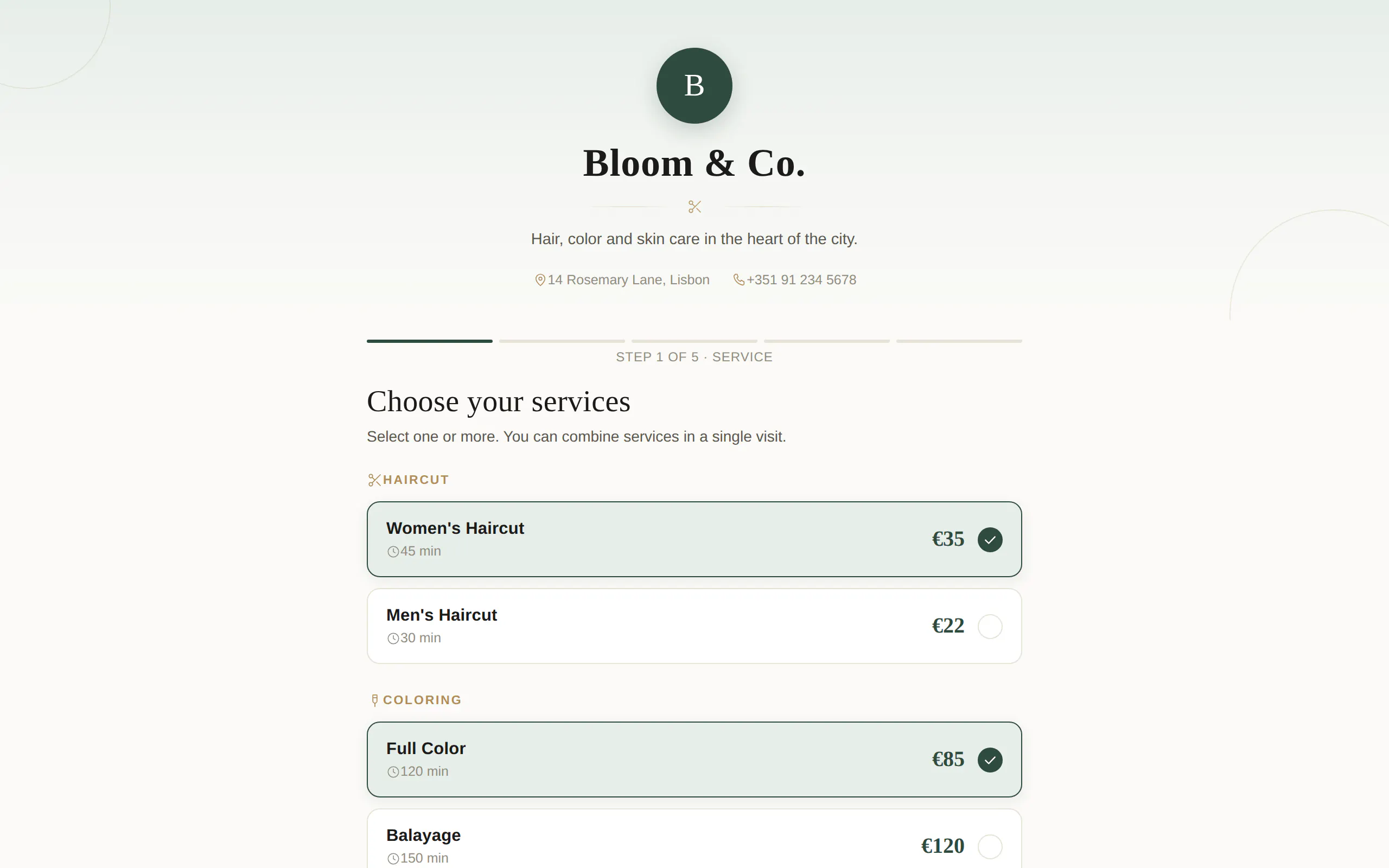 Booking Page gallery image