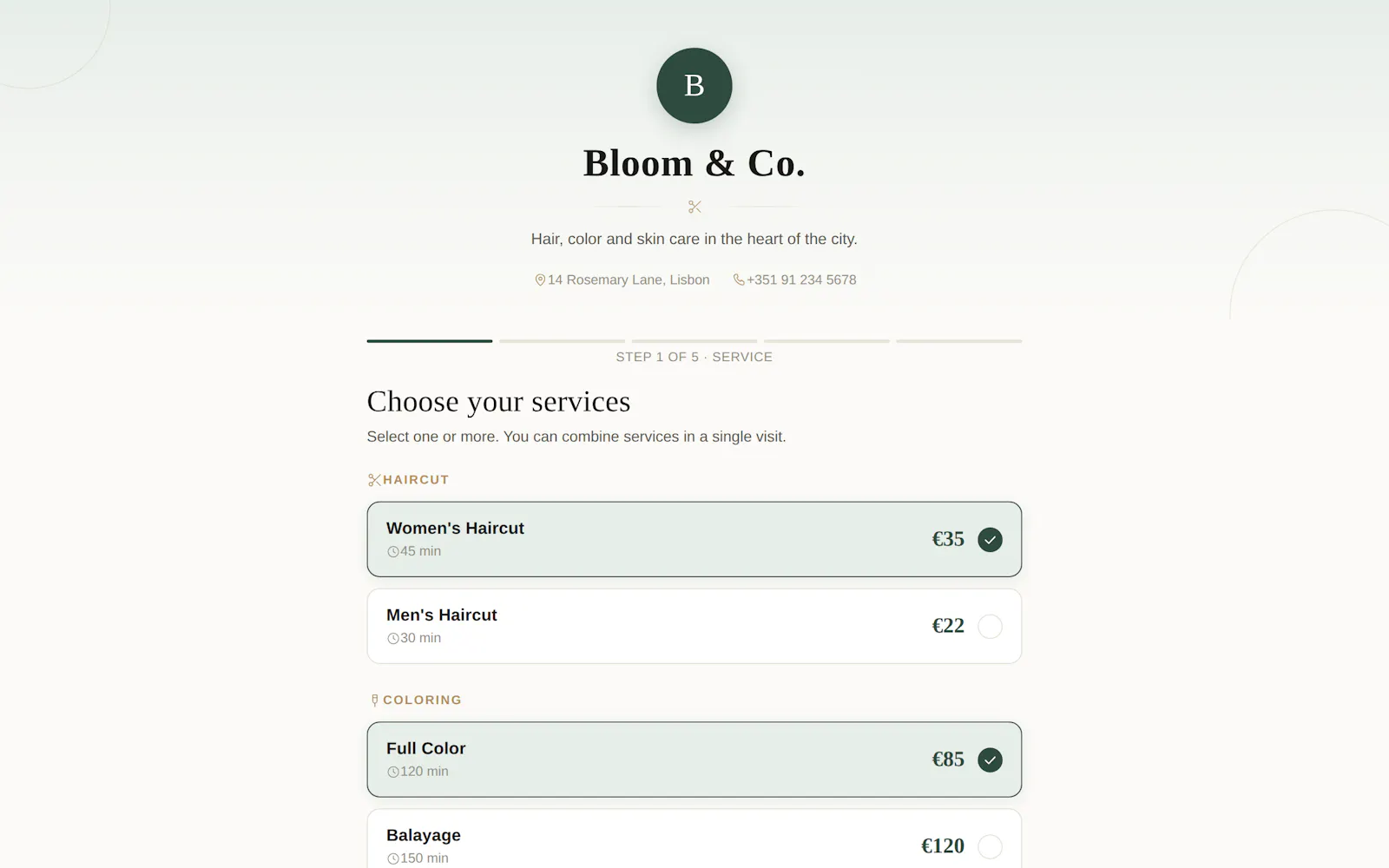 Booking Page screenshot 4
