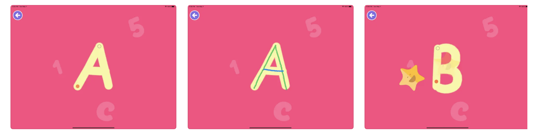 ABC 알파벳 문자 추적 - 어린이를위한 ABC 추적 123 학습 미디어 2