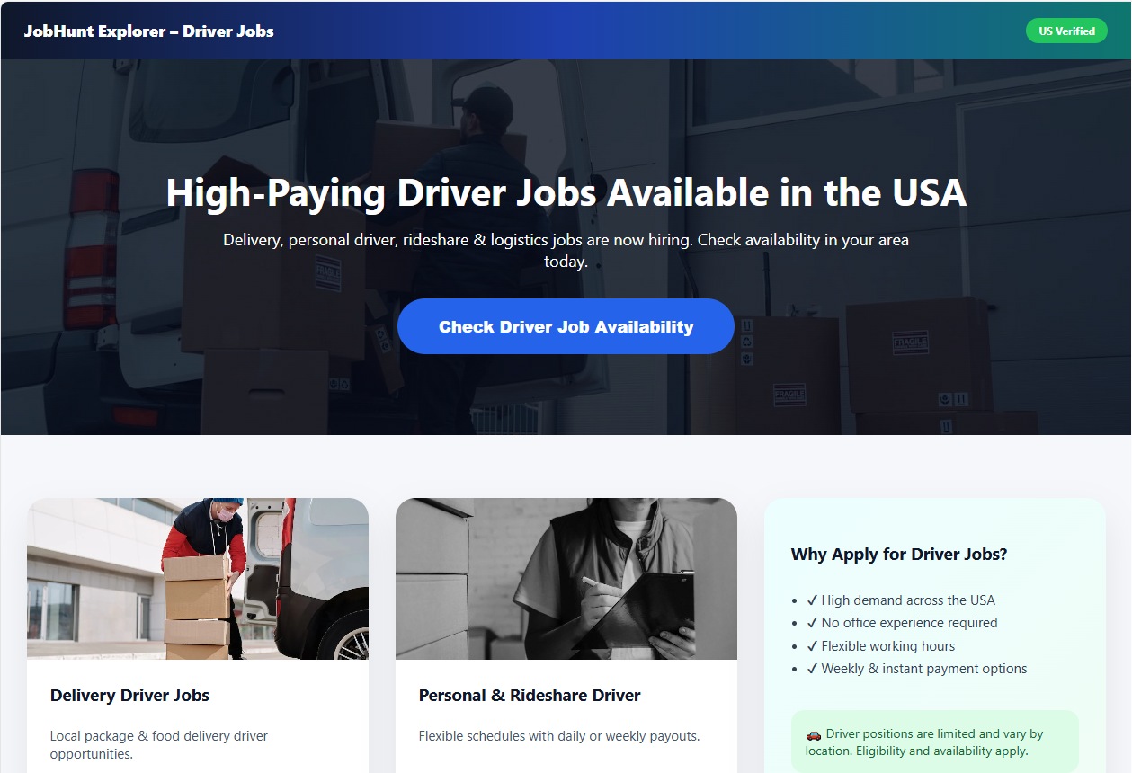 USA Job Giveaway Hub & Gift Card - Main product screenshot demonstrating key features and user interface