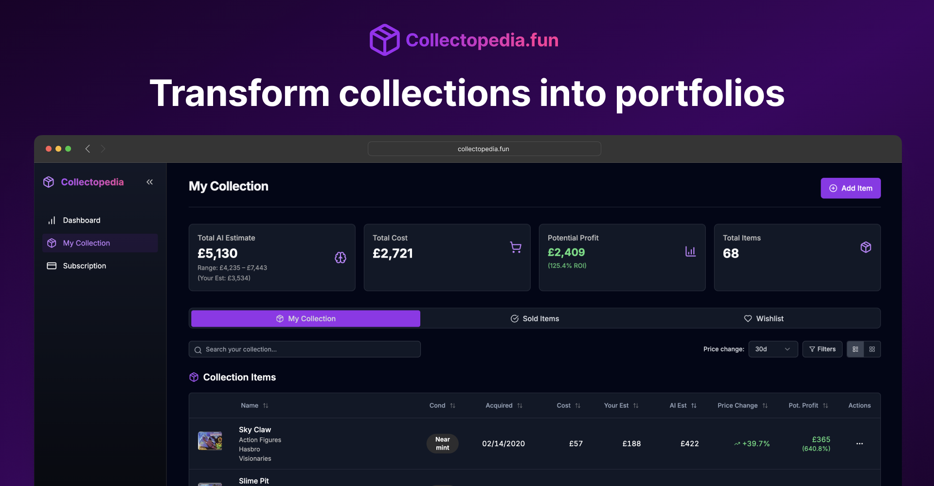Collectopedia screenshot 2