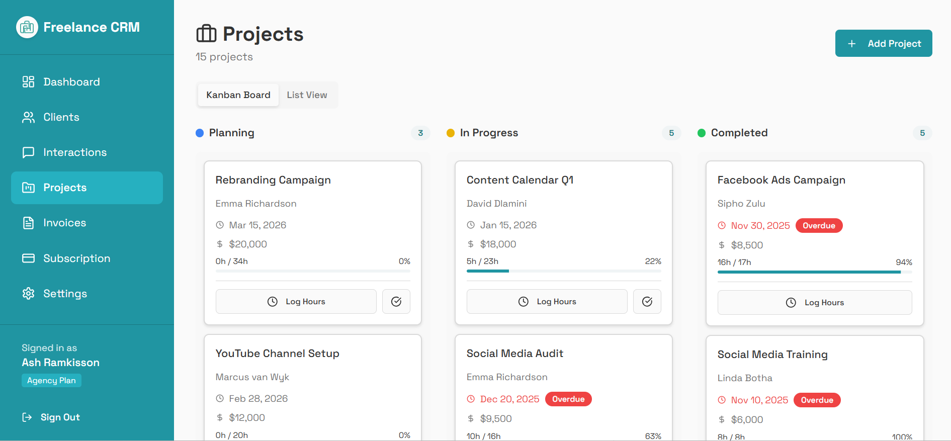 Freelance CRM gallery image