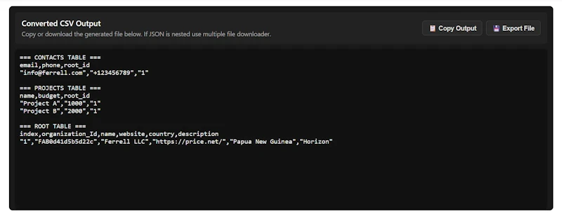 DataFrog — Online Data Conversion Tools screenshot 4