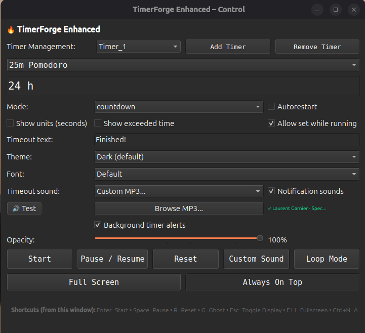 TimerForge - Main product screenshot demonstrating key features and user interface