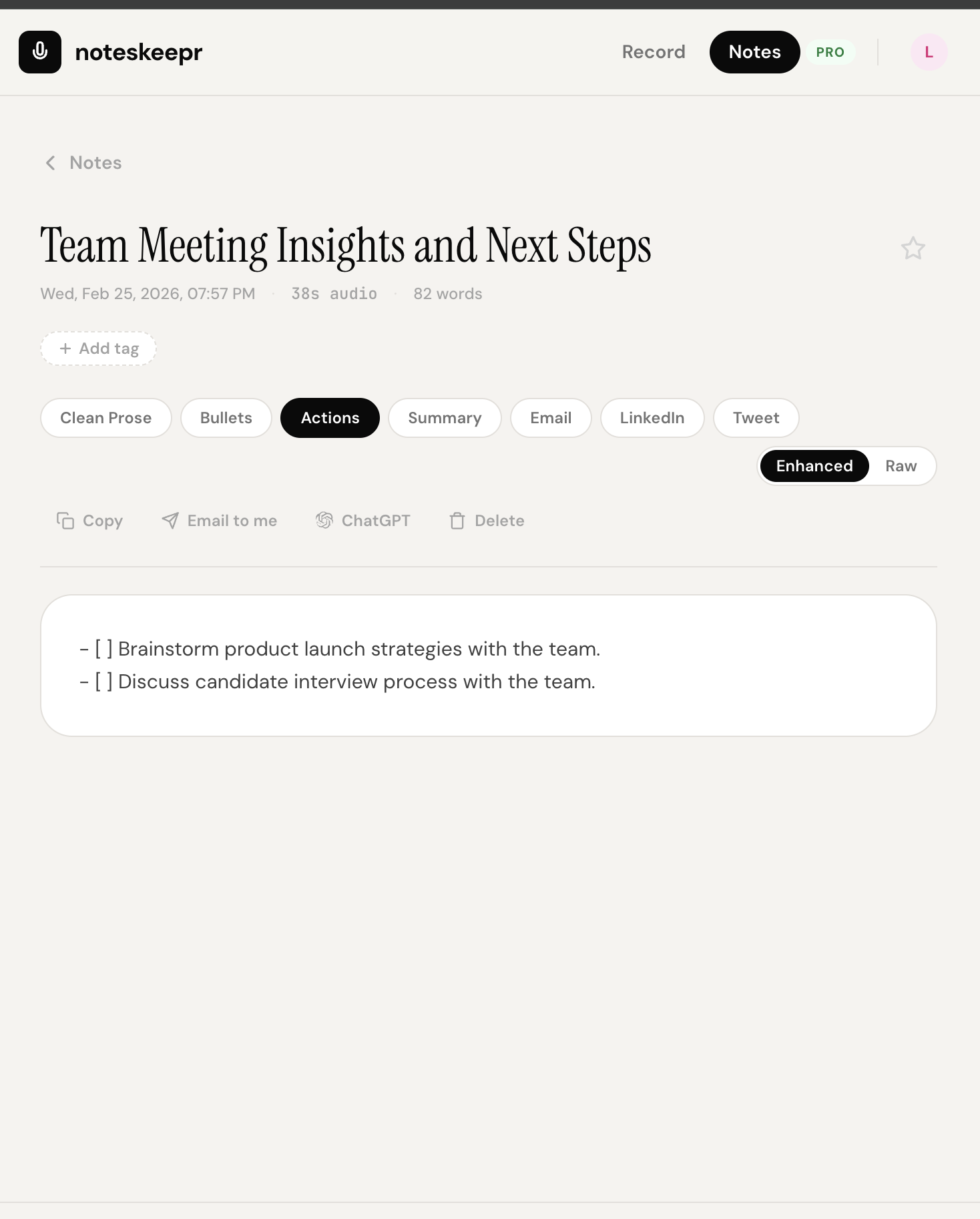 noteskeepr gallery image