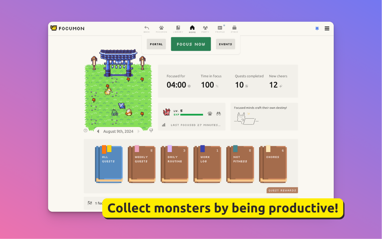 Focumon (Buildspace S5) - Gamify свои ежедневные цели! медиа 3