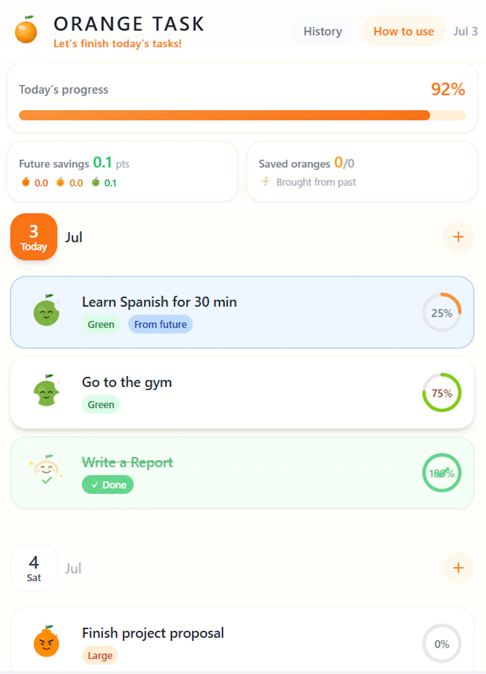 ORANGE TASK screenshot 2