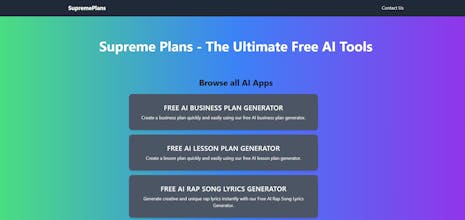 Supreme Plans AI gallery image