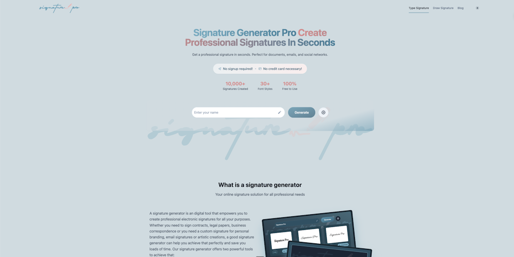 Signature Generator Pro