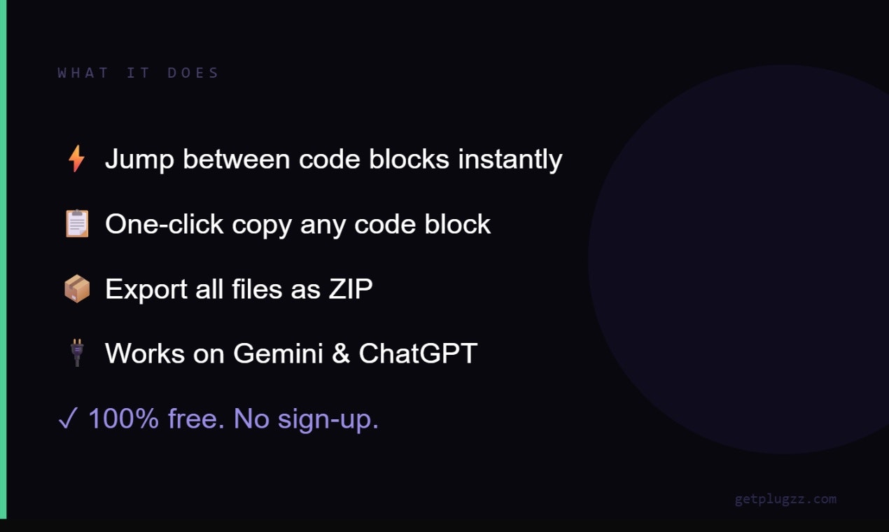 AI Code Harvester for Gemini & ChatGPT gallery image