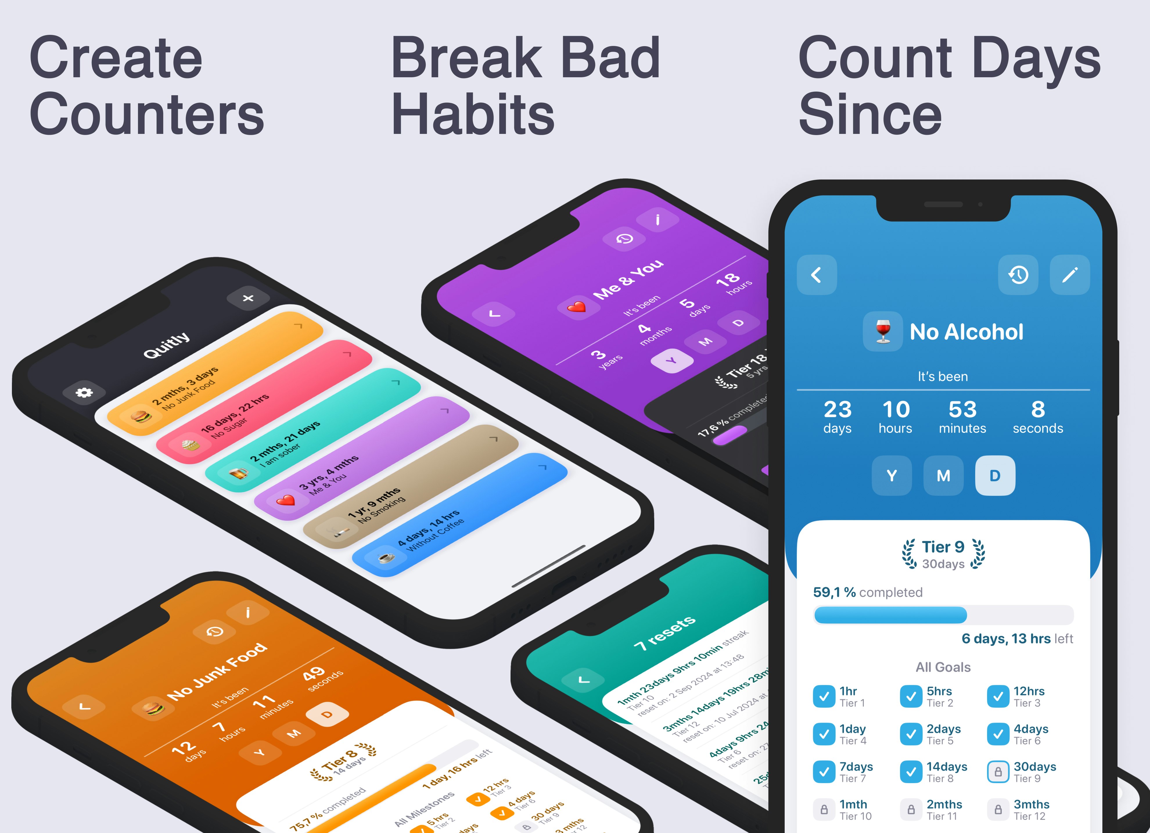 startuptile Quitly: Sober Days Counter-Track your sober streaks and count days since you started.