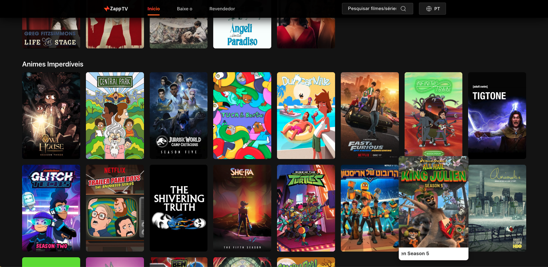 ZappTV - Screenshot 2 showing product features and functionality