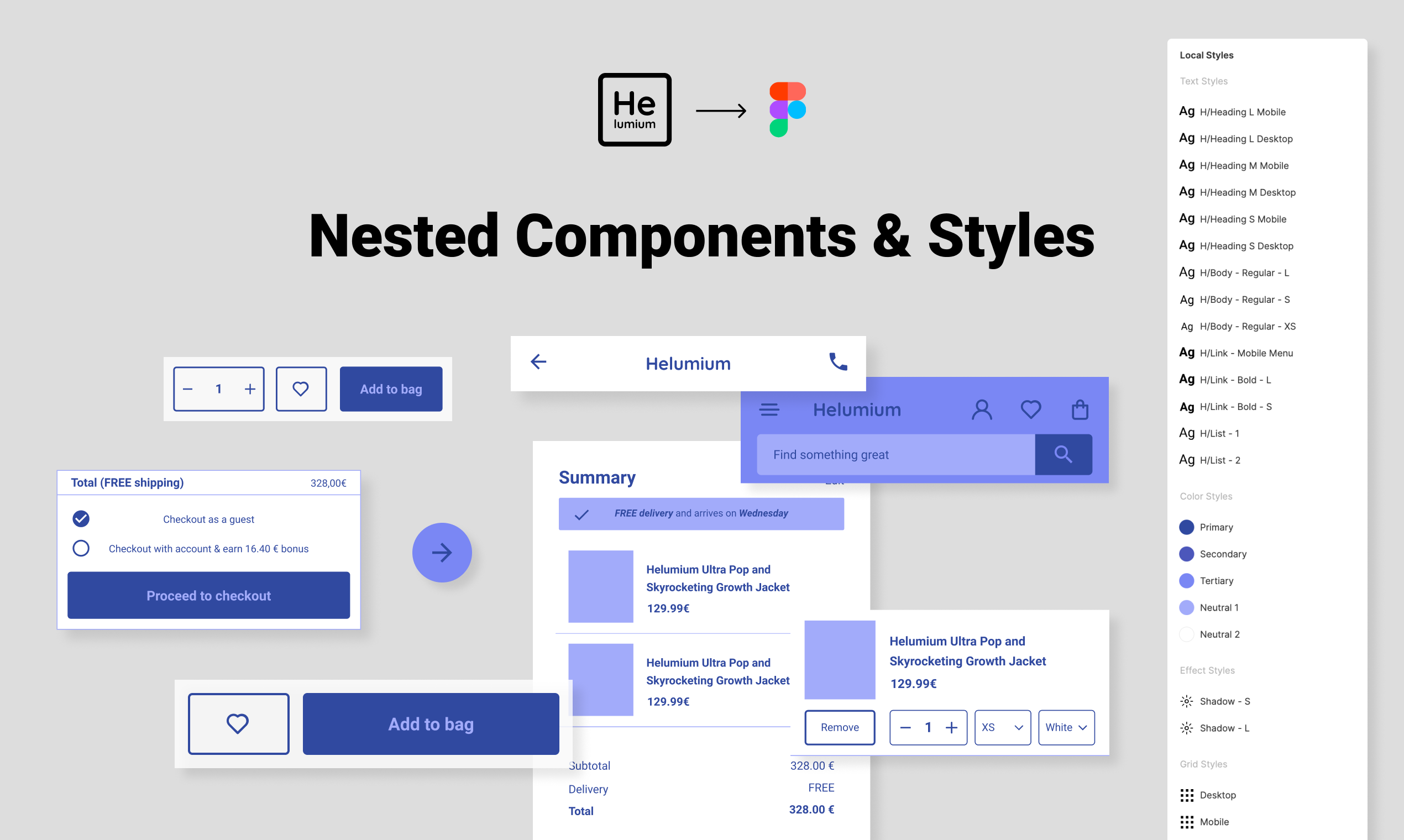 Helumium eCom Design System for Figma gallery image