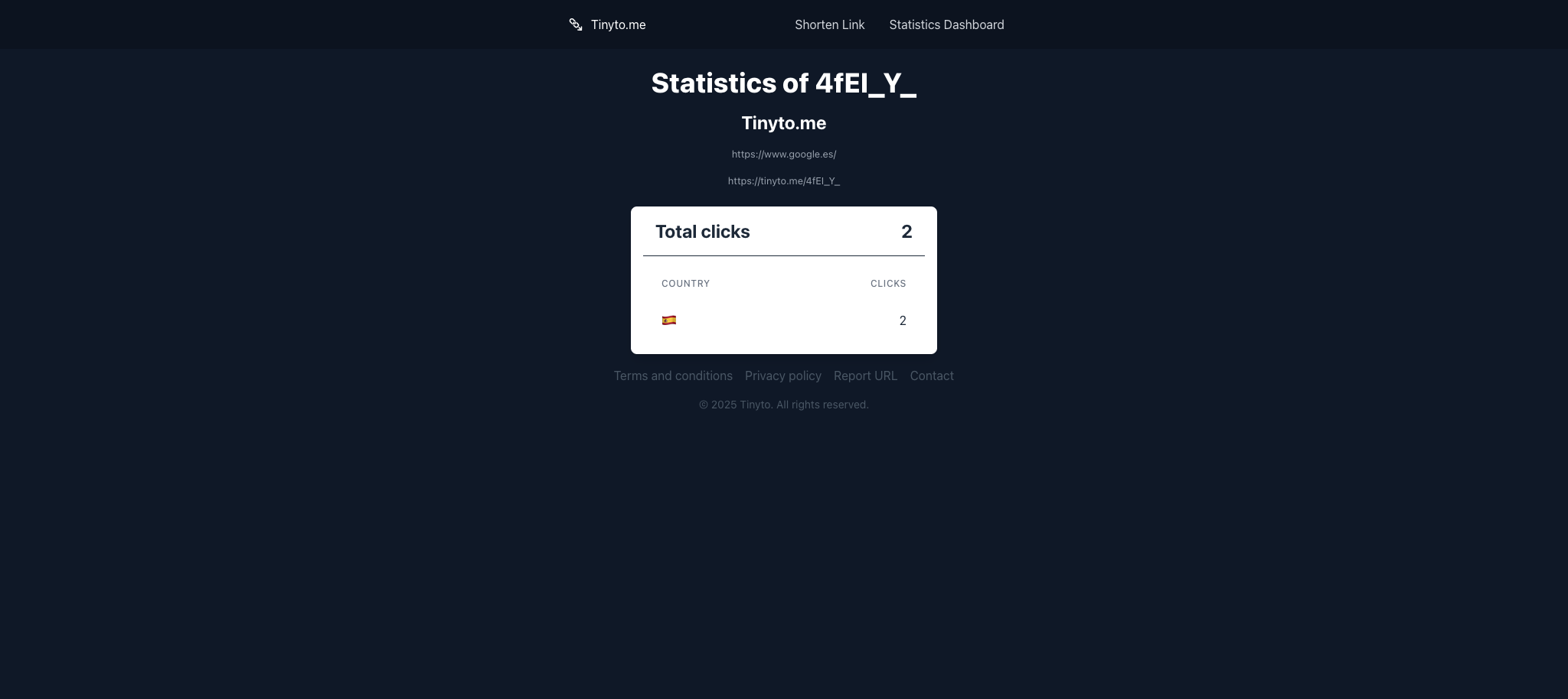وسائط Tinyto.me - تقصير URL مجانًا مع التحليلات وعداد النقر الجغرافي. 3