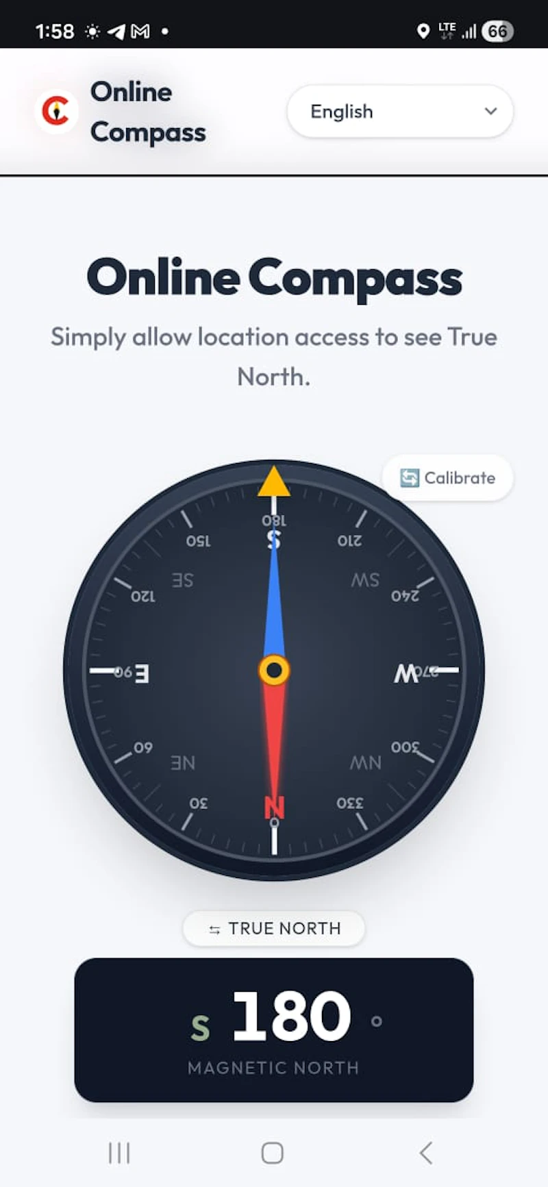 Online Compass screenshot 2