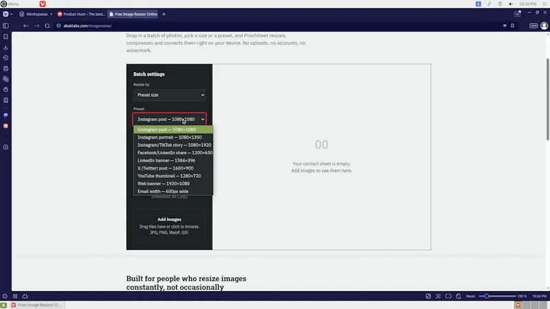 Abaklabs Free & online image resizer screenshot 3