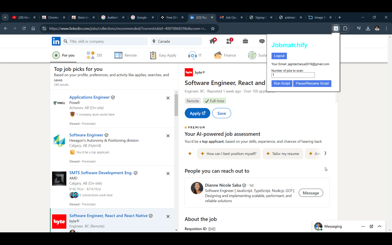 JobMatchify - Позвольте мне искать, вы учитесь медиа 2