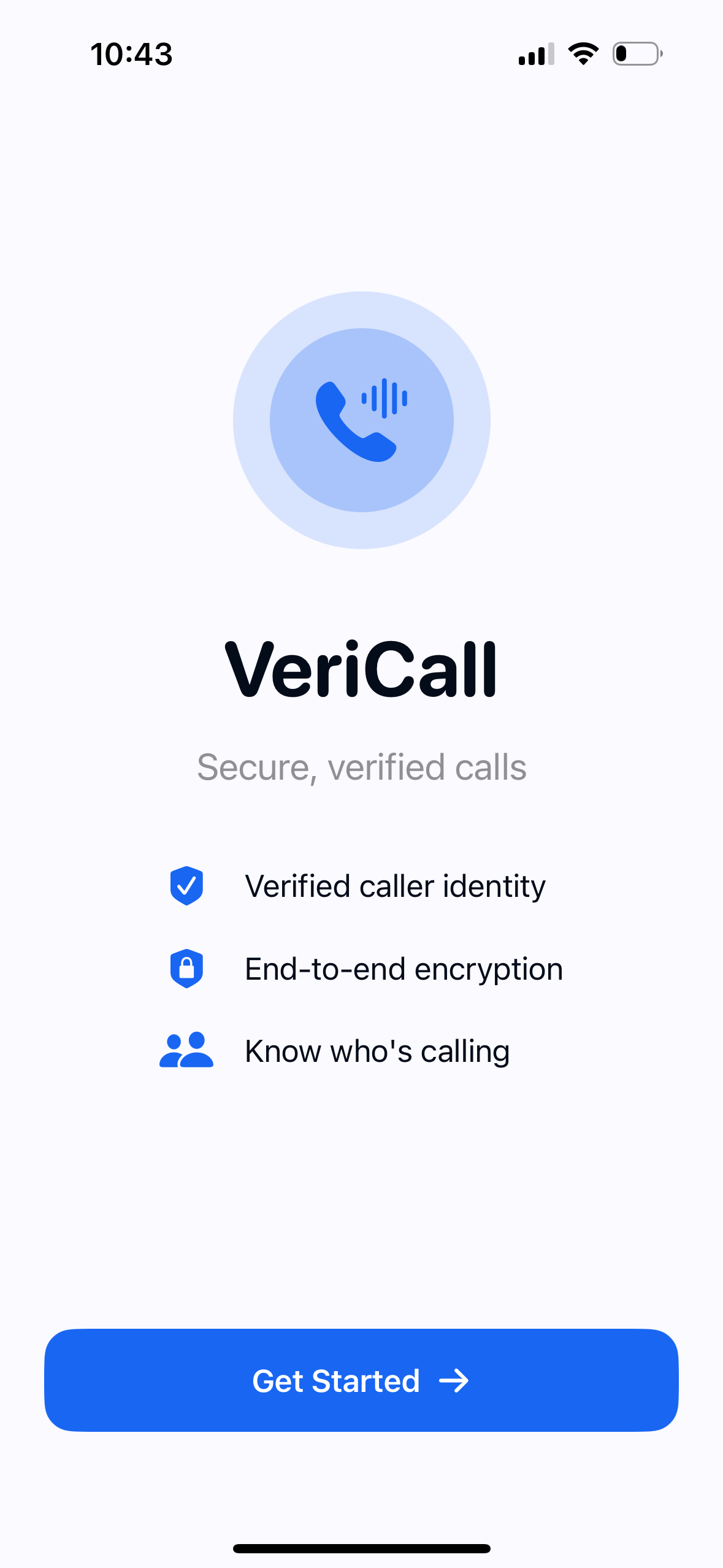 Vericall - Main product screenshot demonstrating key features and user interface