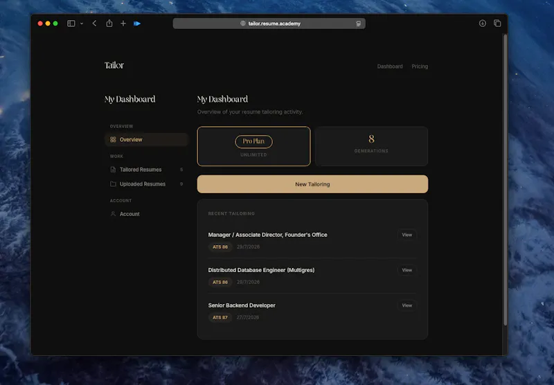 Resume Tailor screenshot 3