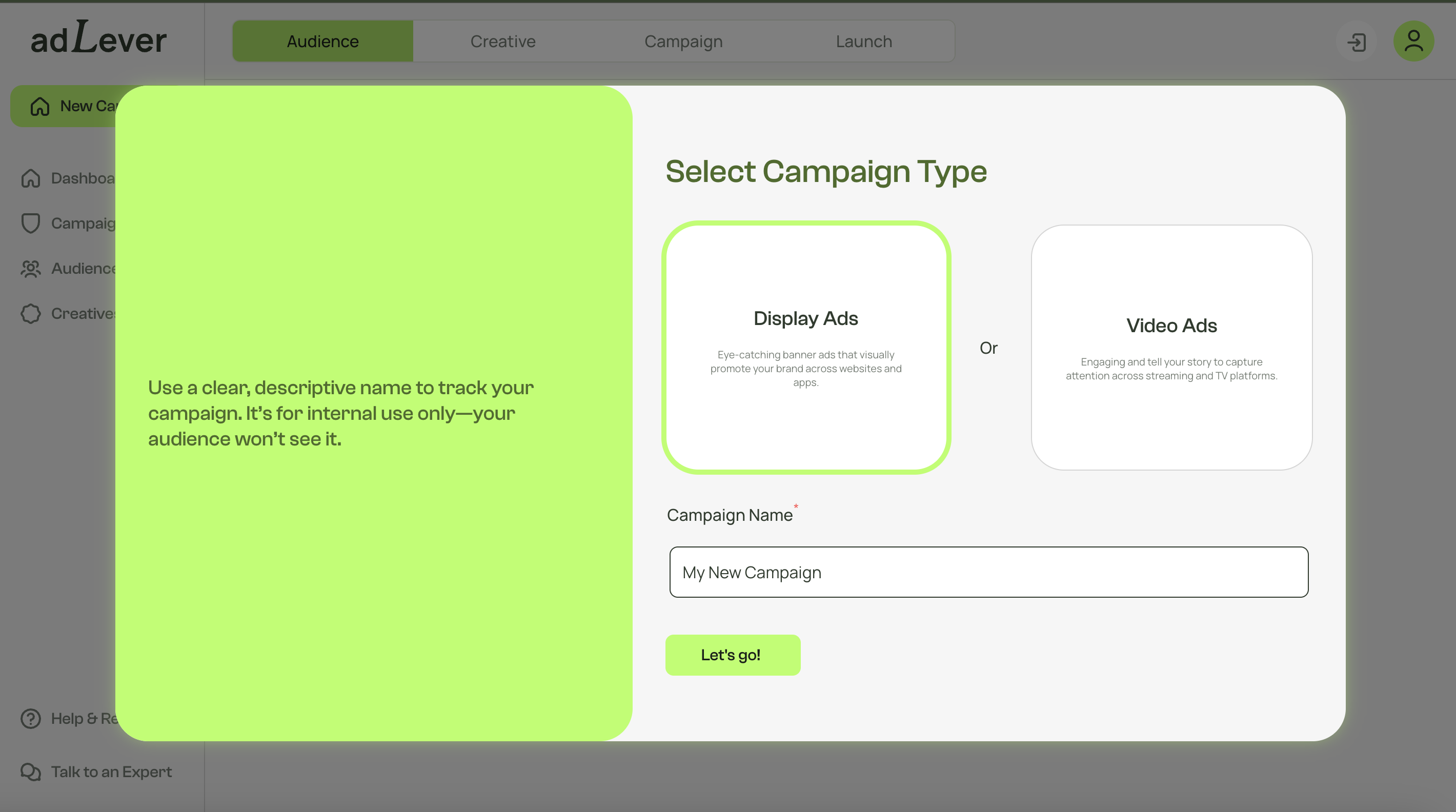 AdLever - Screenshot 2 showing product features and functionality