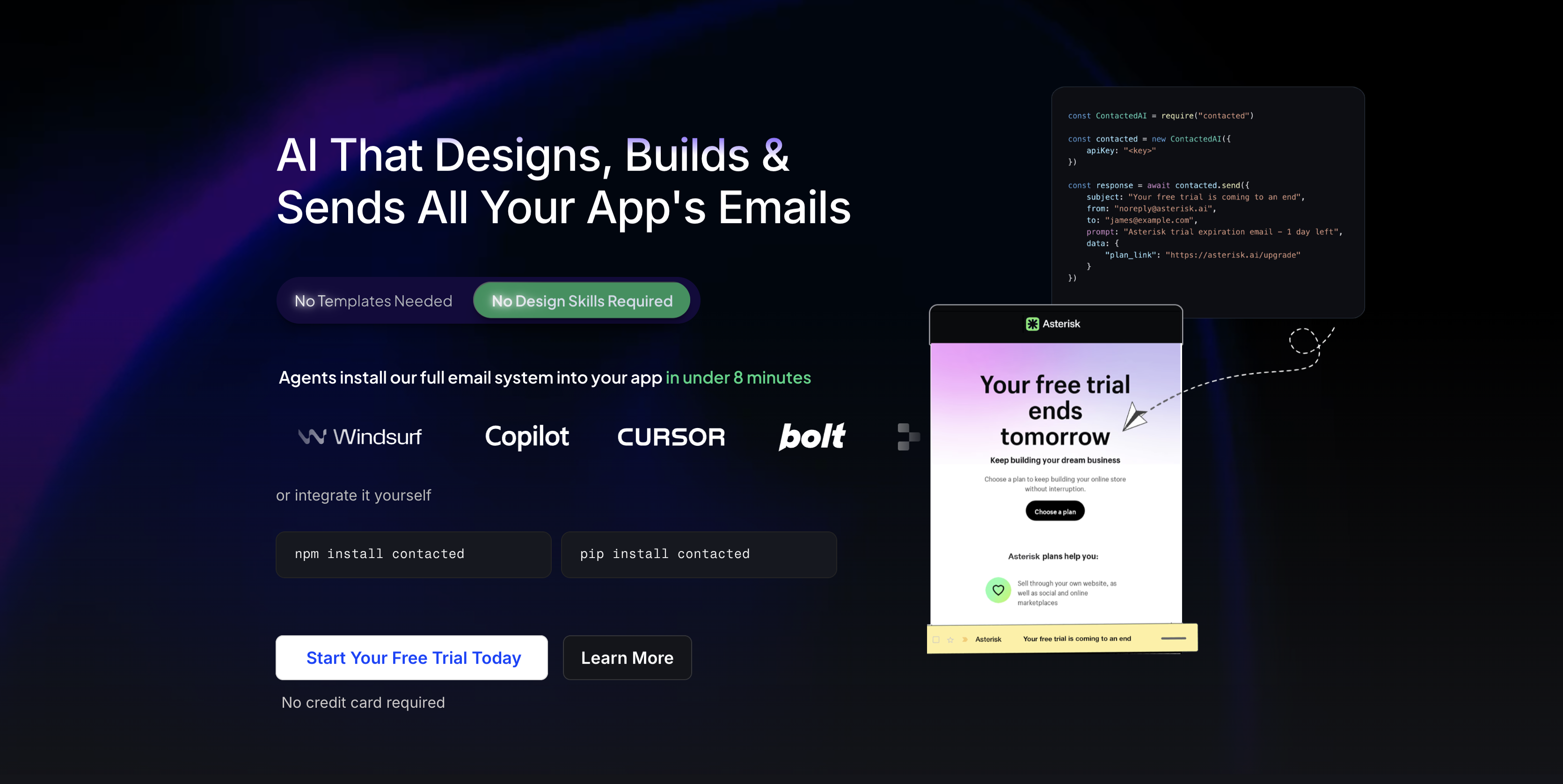 Contacted - AI Emails For Developers media 1