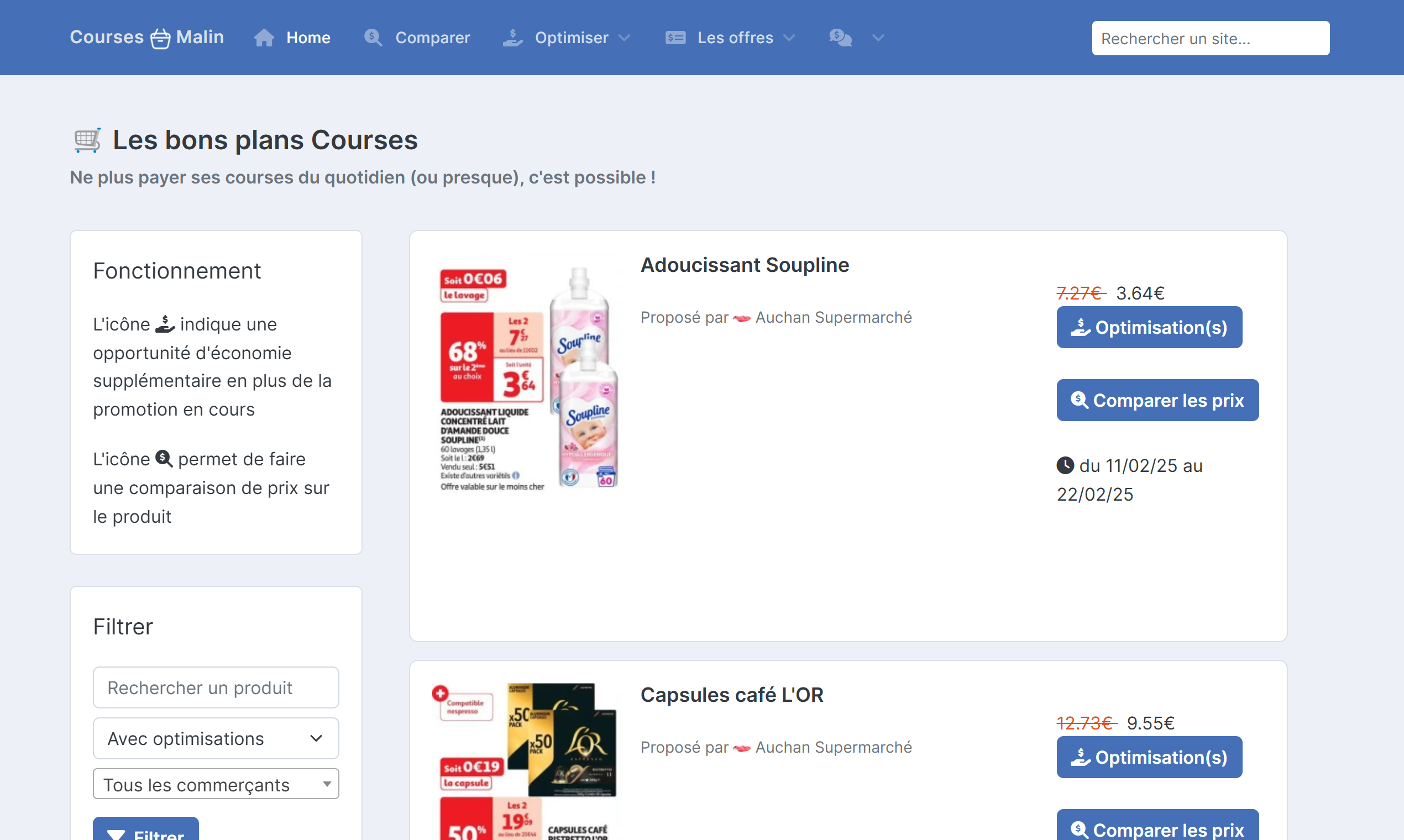 Média Cours Malin - Comparateur de cashback, promo et prix en temps réel 8