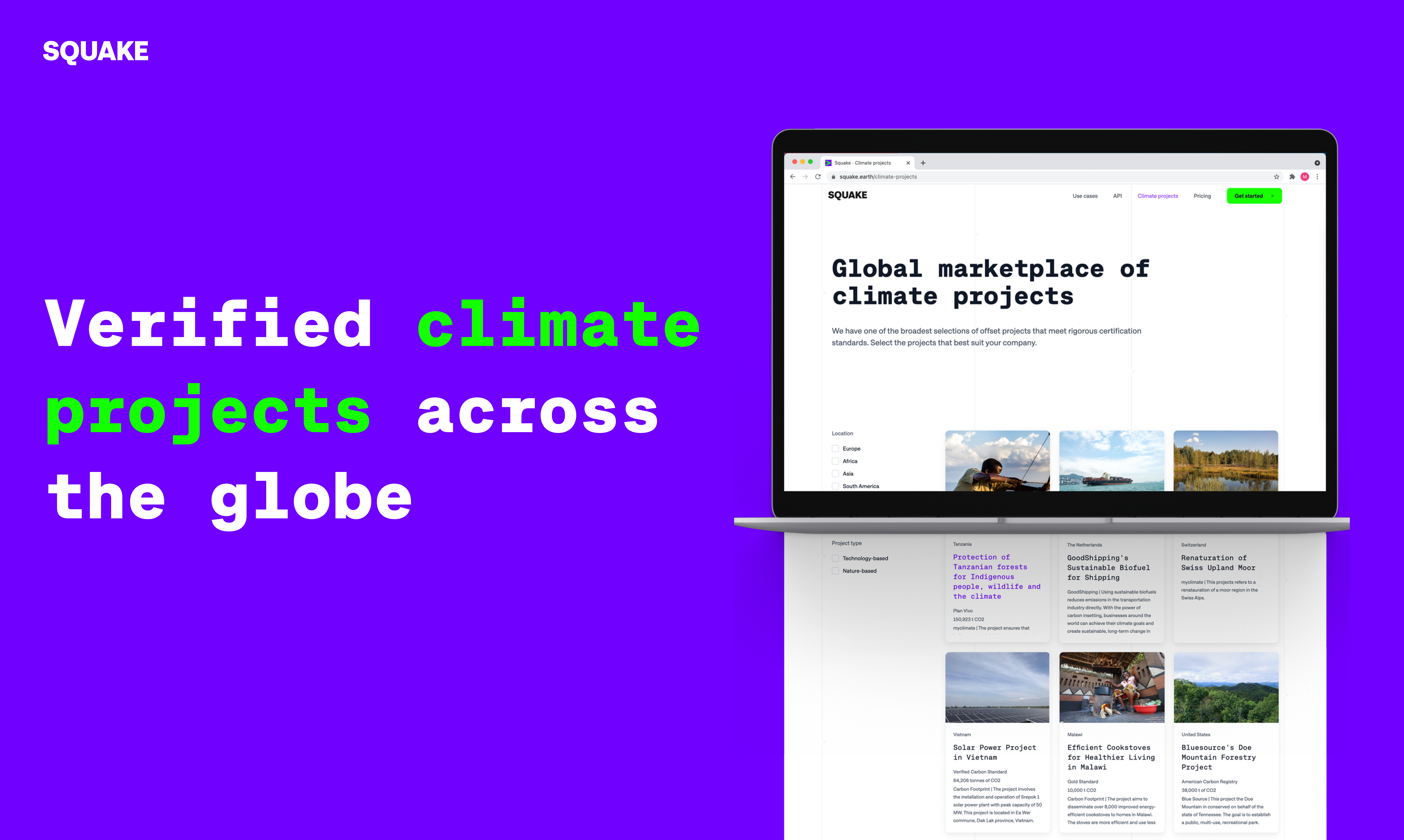 Mídia 3 de Squake API - API de sustentabilidade para cálculos e contribuições de CO2