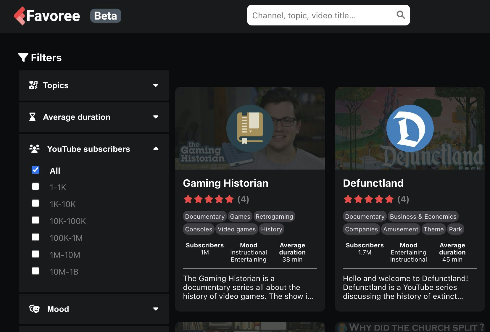 Média Favori - Une nouvelle façon d'explorer YouTube 3