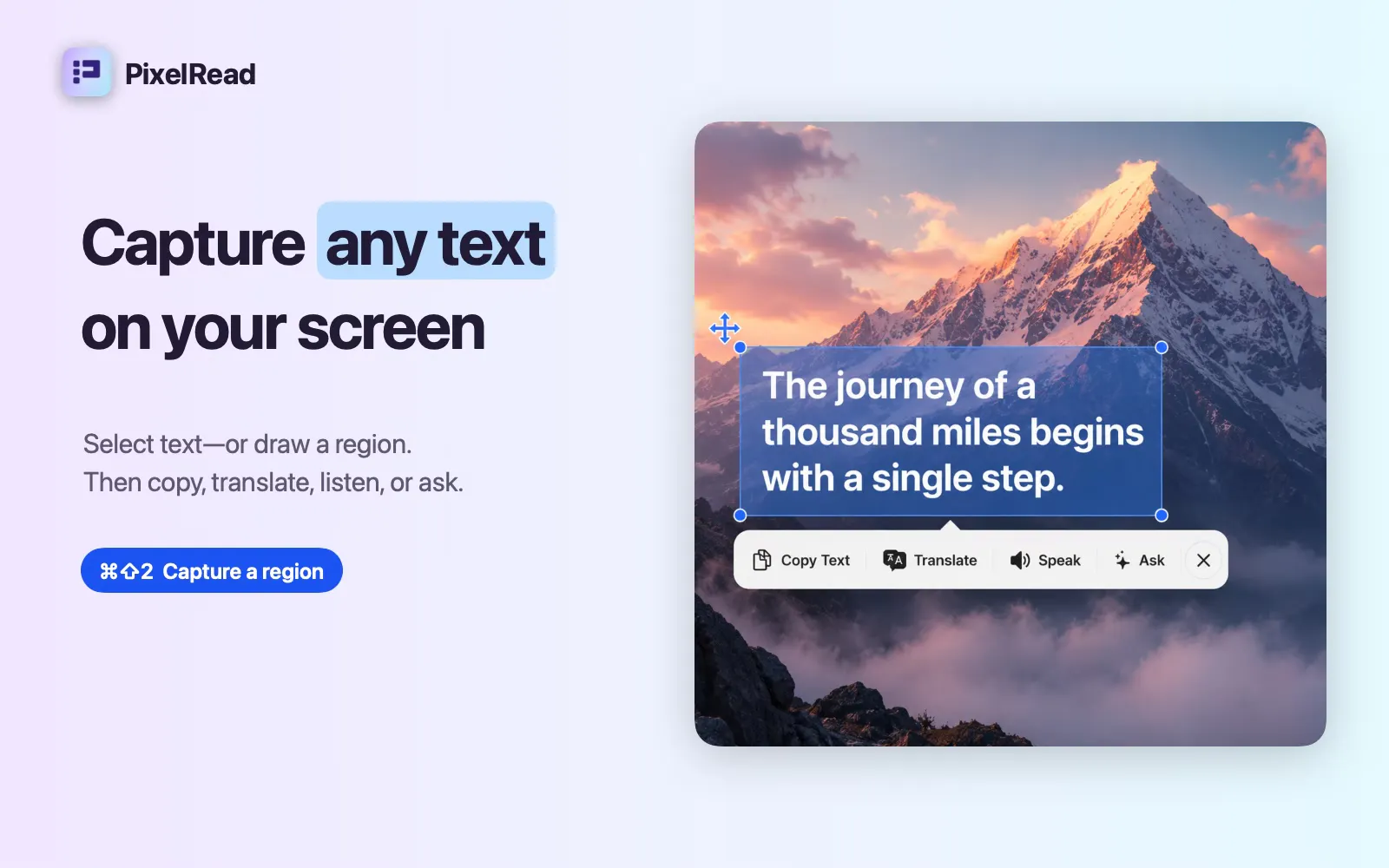 PixelRead AI OCR screenshot 1