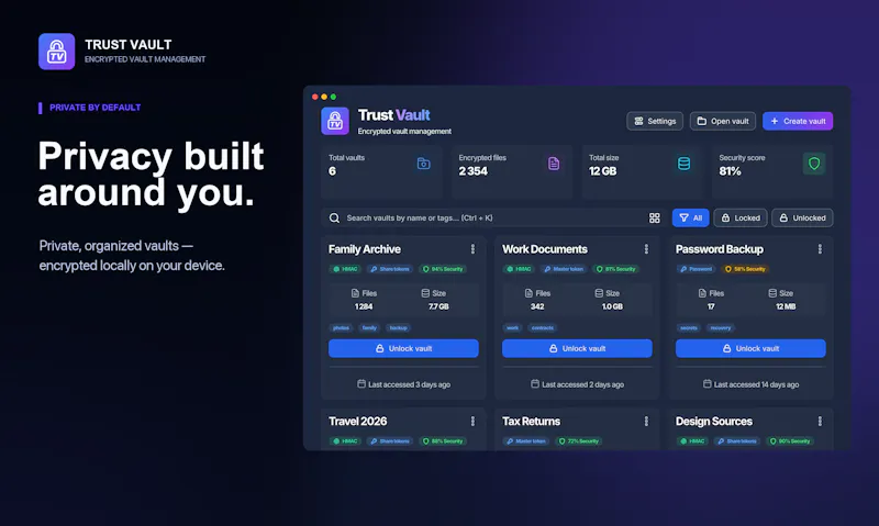 Trust Vault screenshot 2
