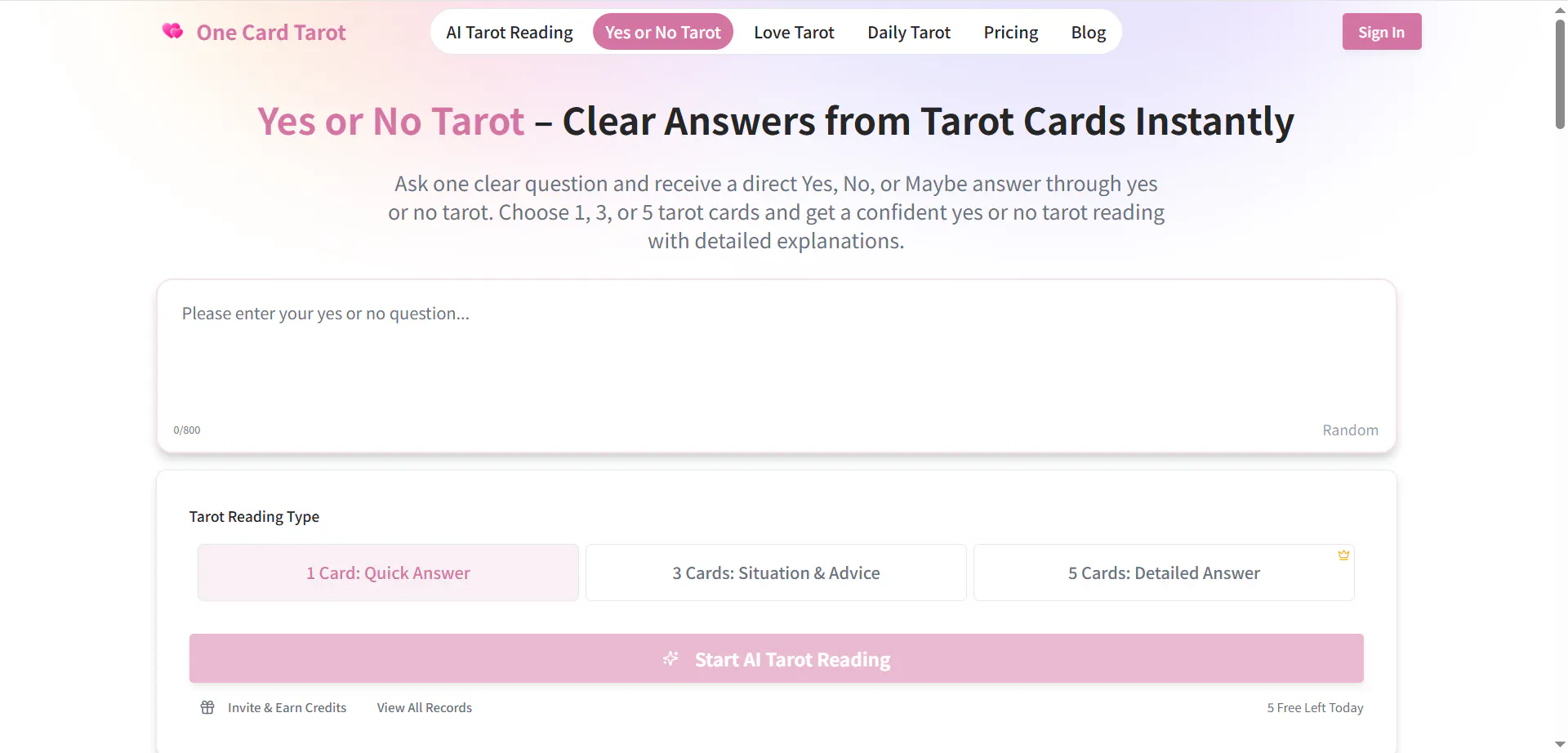 One Card Tarot gallery image