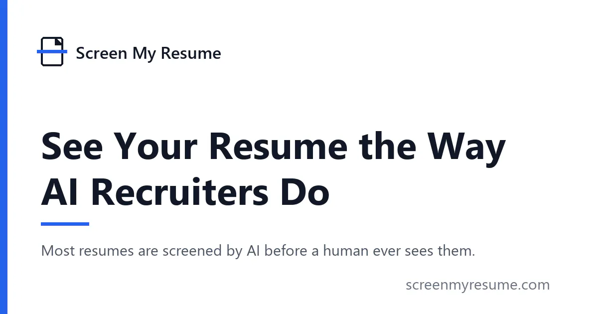 Screen My Resume gallery image