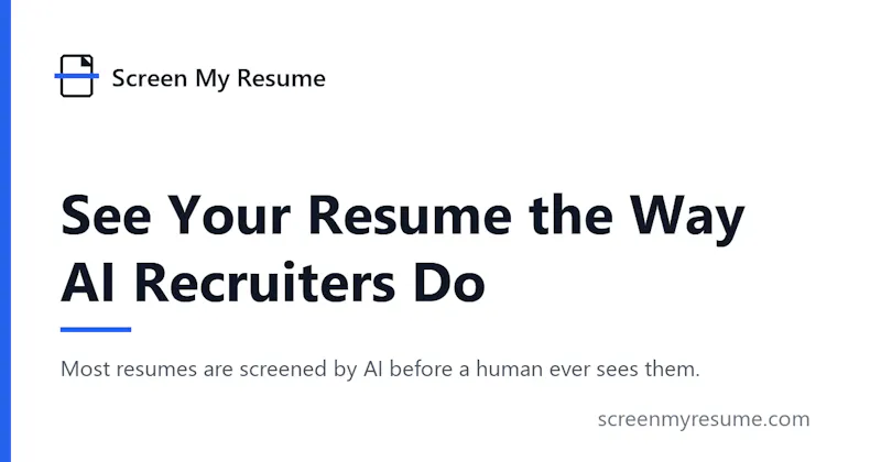 Screen My Resume screenshot 1