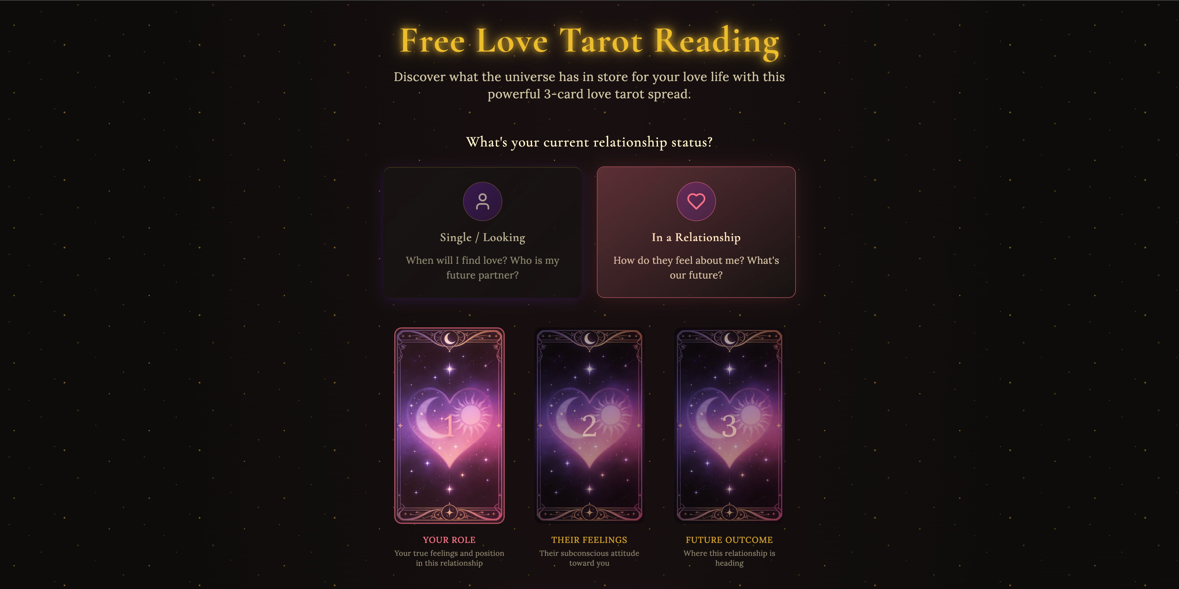 Love Tarot - Main product screenshot demonstrating key features and user interface